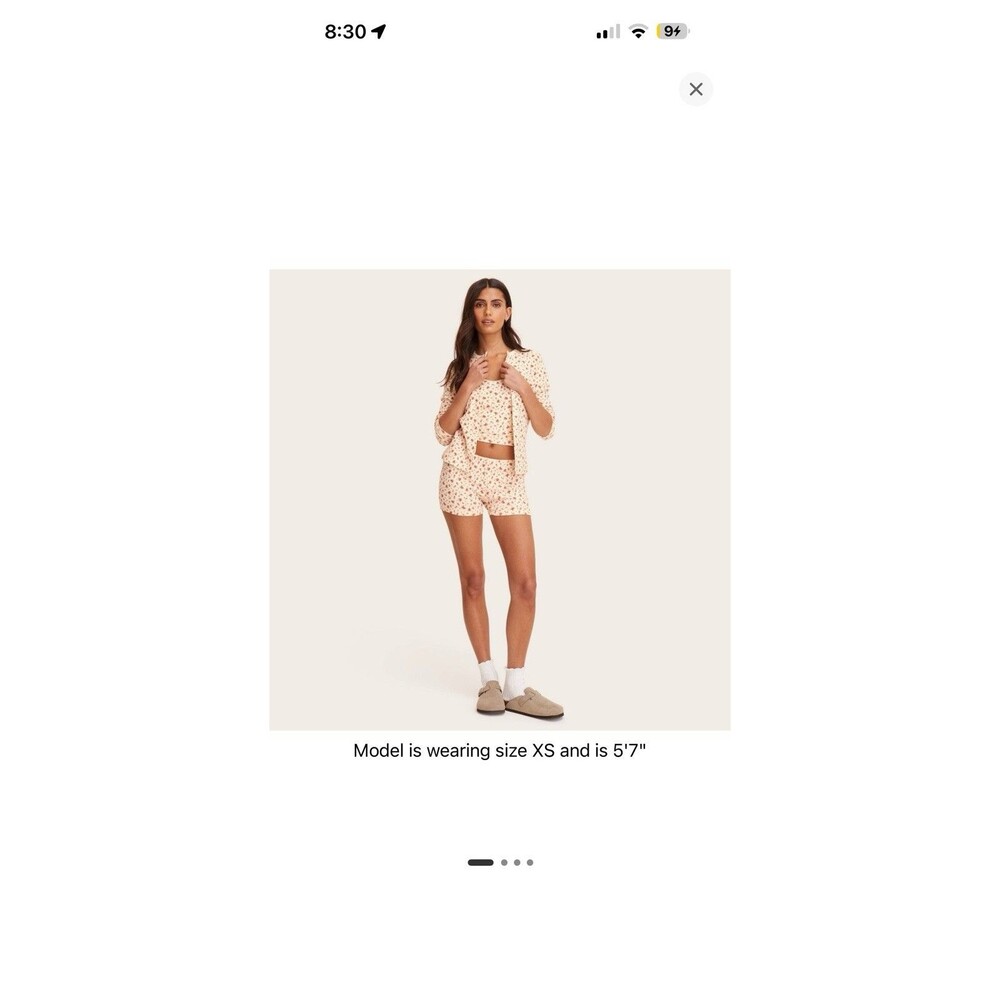 PARKE X TARGET CREAM FLORAL SET SIZE L Cami Tank And SHORTS NWT IN HAND